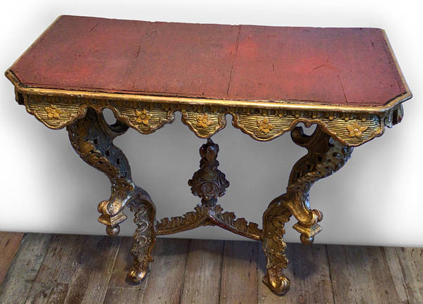 Pair of Italian Gilt Consoles 1