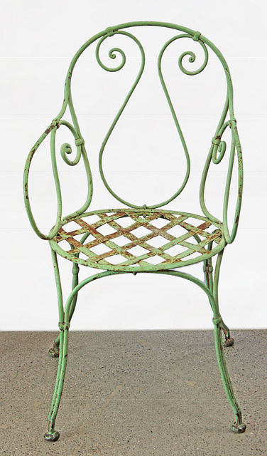 Evans Gerst Antiques French Iron Garden Chair French Iron Garden Chair