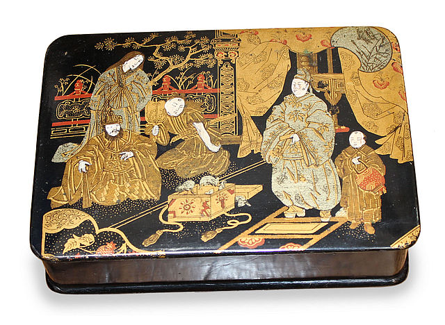 Japonais Style Papier Maché Jewelry Box