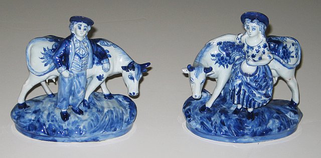 Delft Cows with Boy and Girl