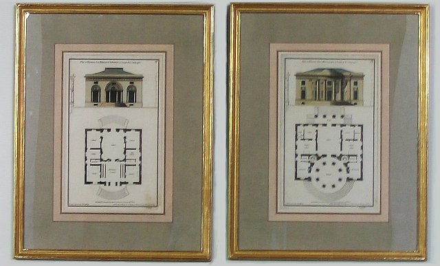 Set of Six French Architectural Engravings 1