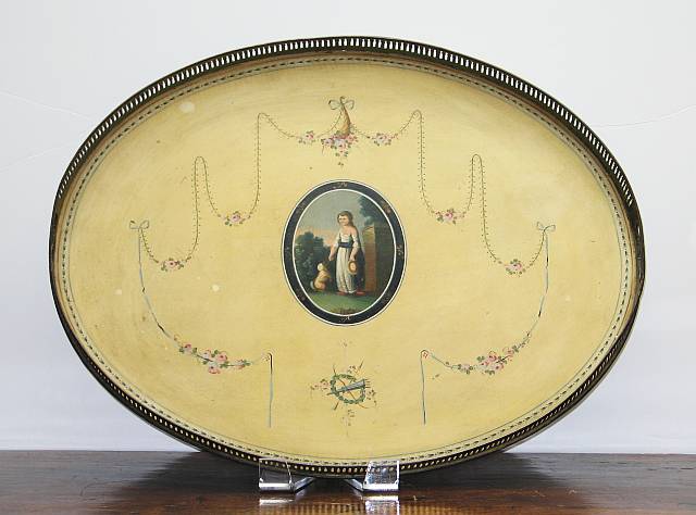 English Painted Tole Tray