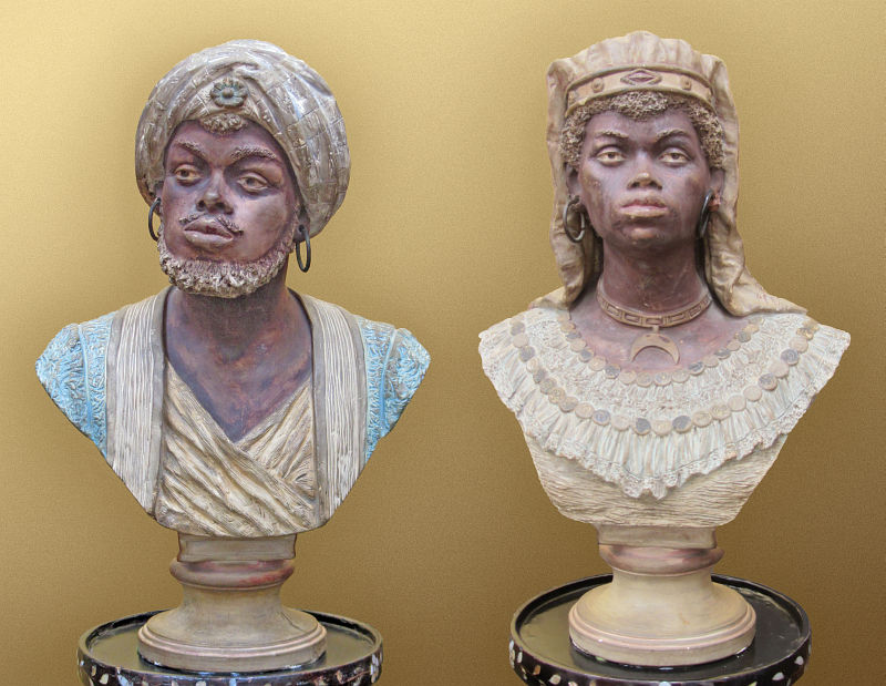 Pair of French Blackamoor Busts