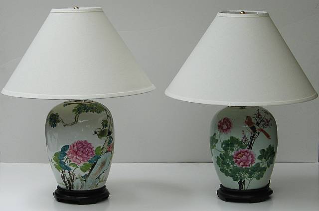Pair of Chinese Porcelain Lamps