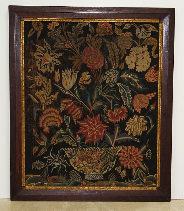 English Embroide- red Needlework Panel, SOLD