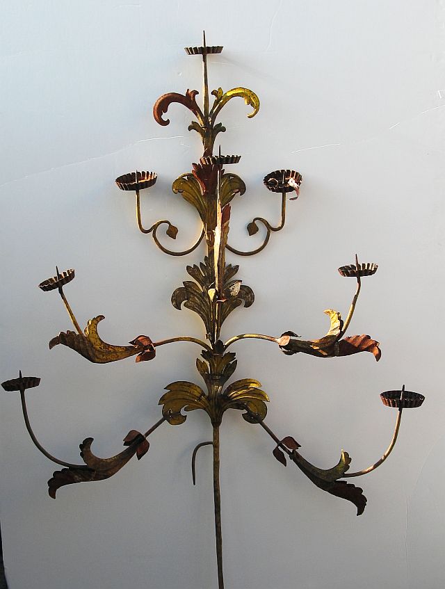 Pair of Italian Tole Wall Sconces 1