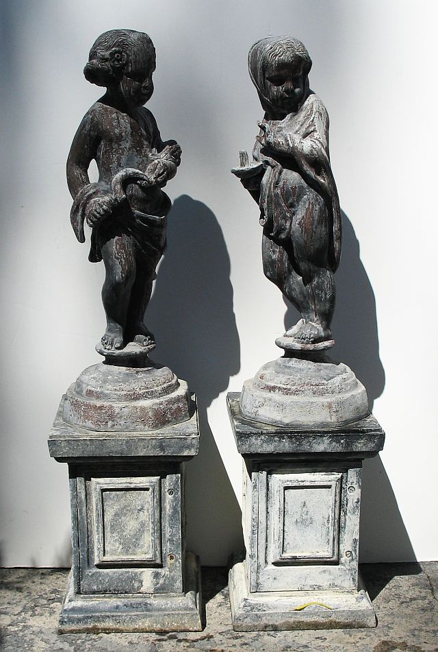 Pair of French Cast Lead Figures