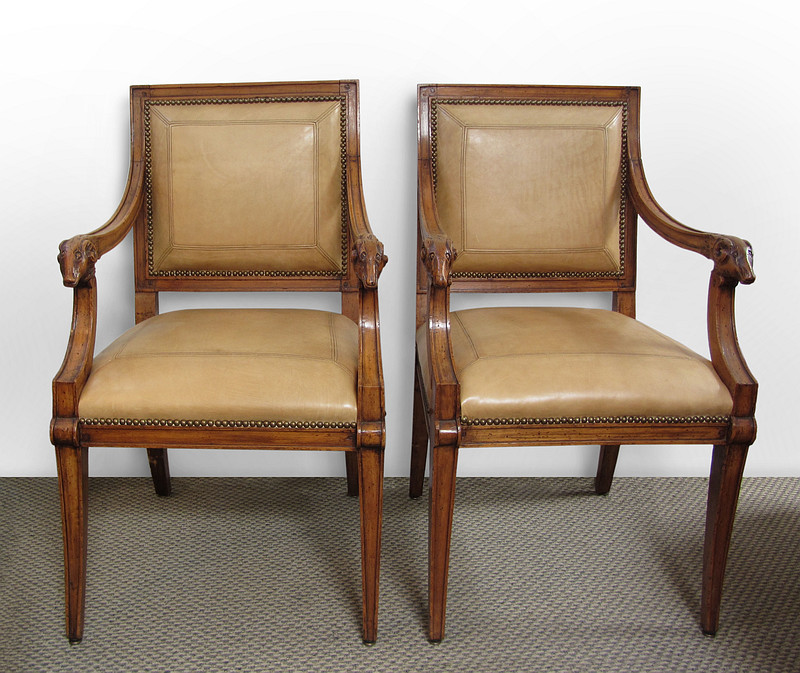Pair of Italian Neoclassic Armchairs