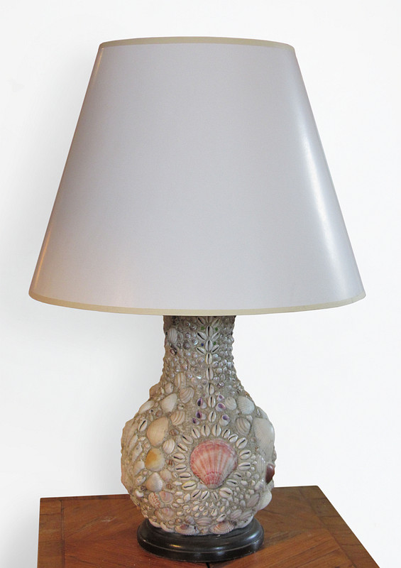 Pair of Shell Encrusted Lamps