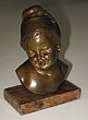 French Bronze Head of Child