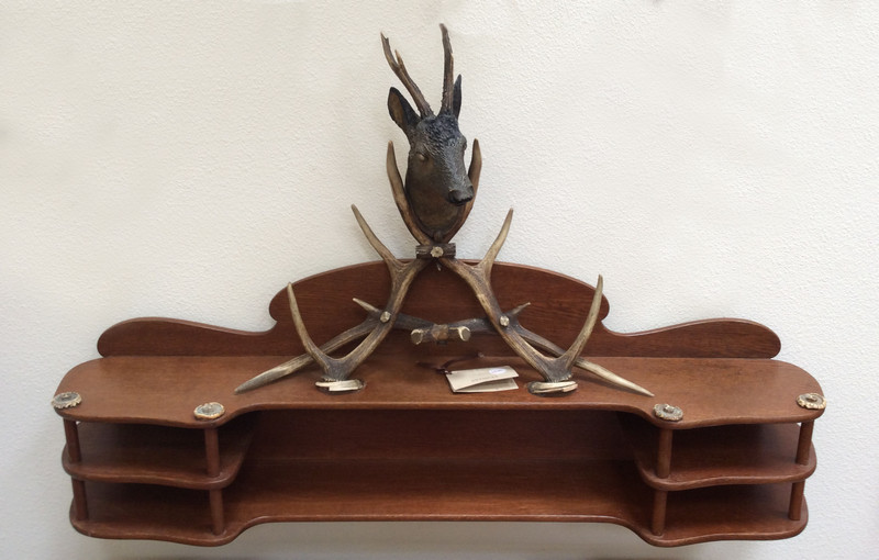 Elk Antler Desk and Shelf 1