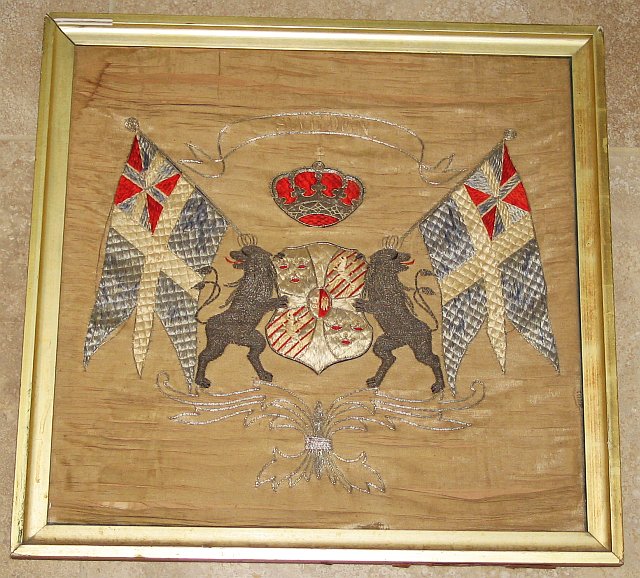 Swedish Embroidery of Coat of Arms