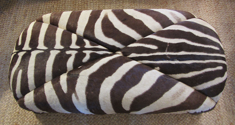Zebra Hide Taboret 2