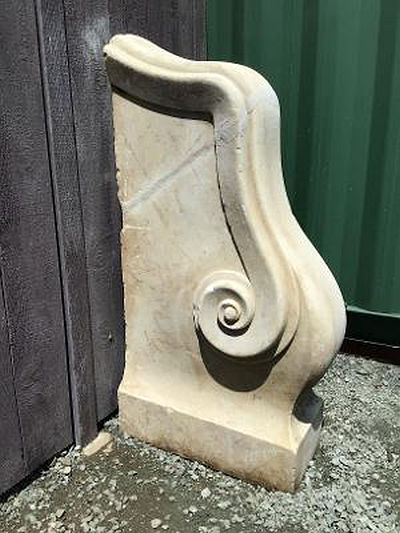 Pair of Marble Stair Terminals