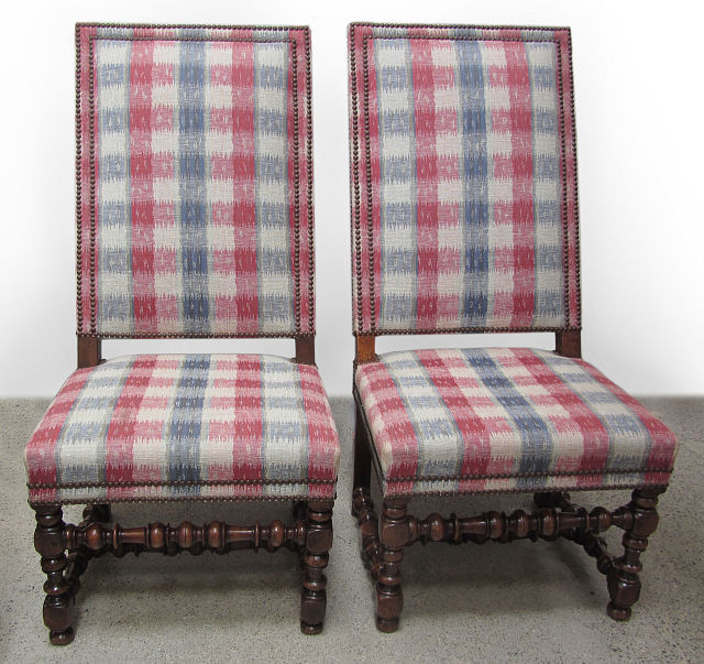 Pair of French Louis XIII Side Chairs