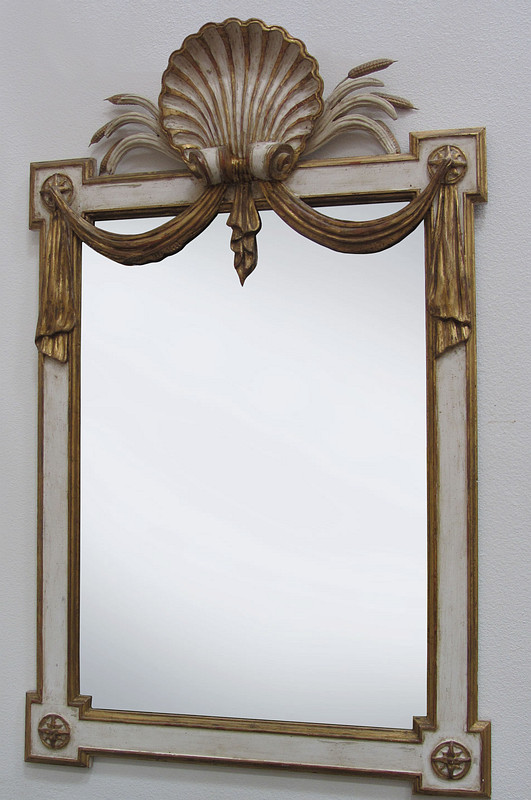 Italian Midcentury Carved Mirror