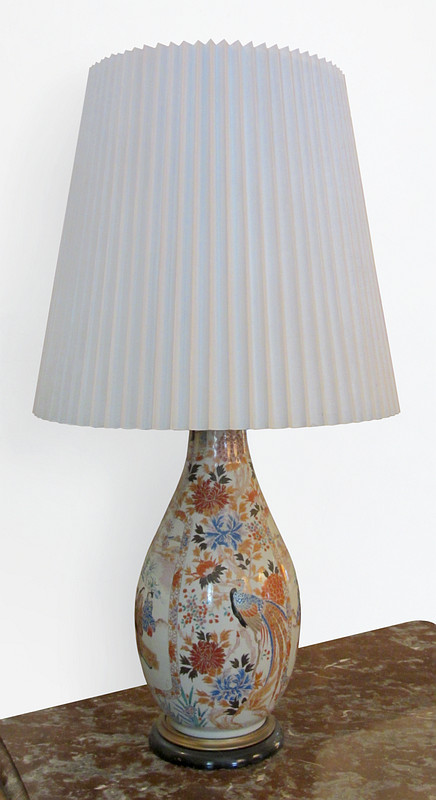 Pair of Japanese Imari Lamps