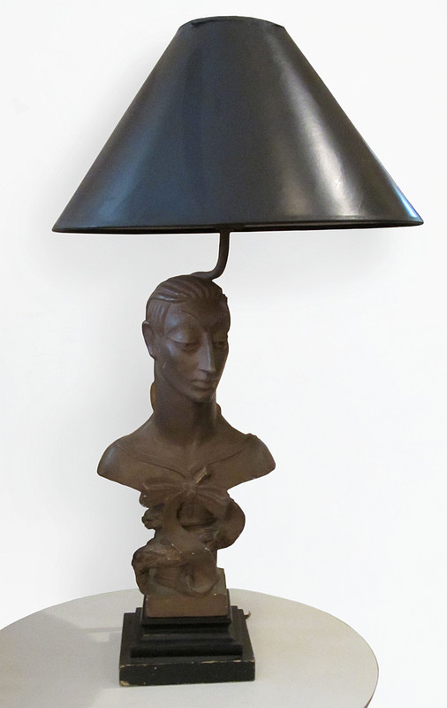 Italian Terracotta Bust Lamp