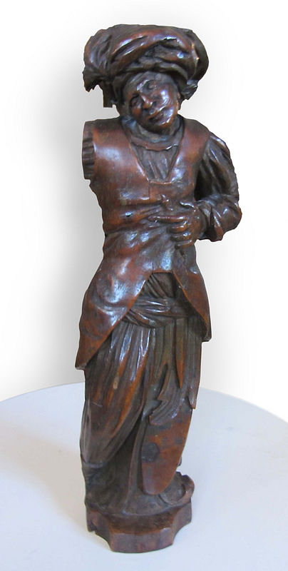 Walnut carving of Turbaned Turk