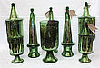 Italian Green Mercury Glass Jars